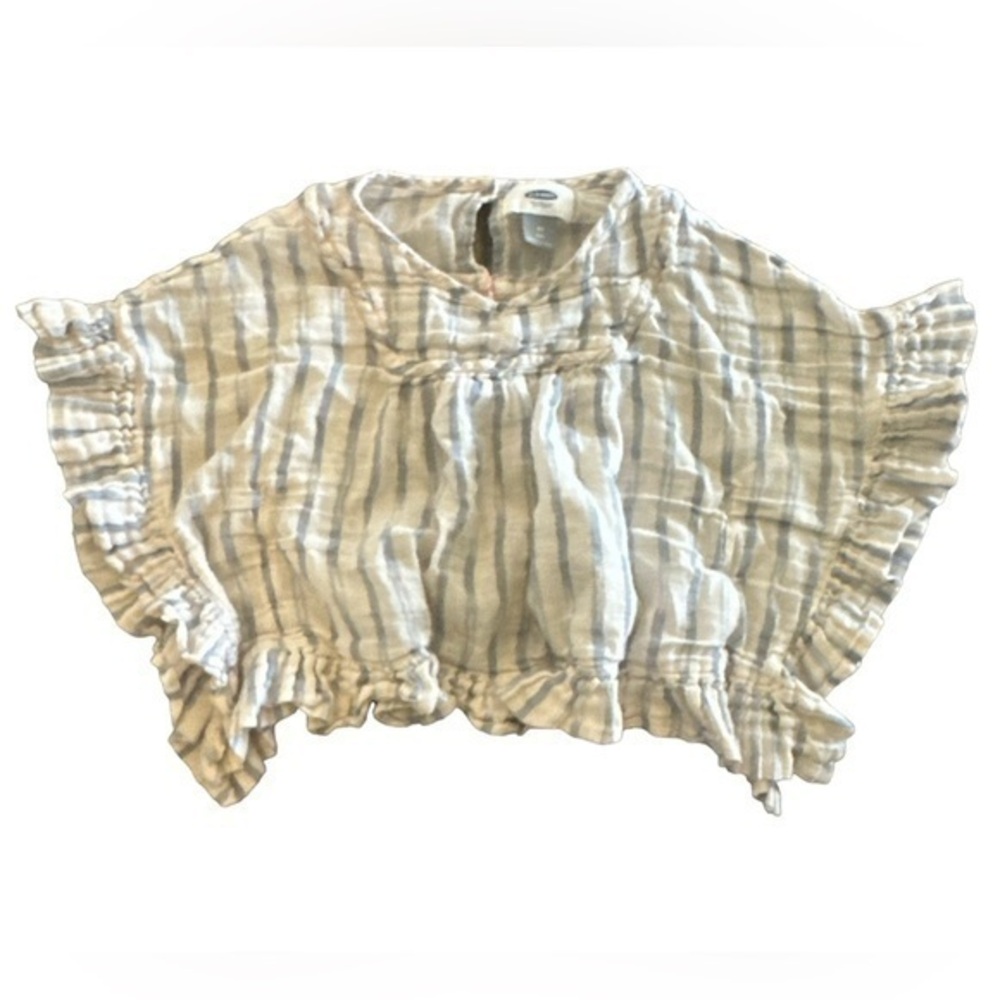 Old Navy Kids Cream Striped Poncho Coverup Size 4T